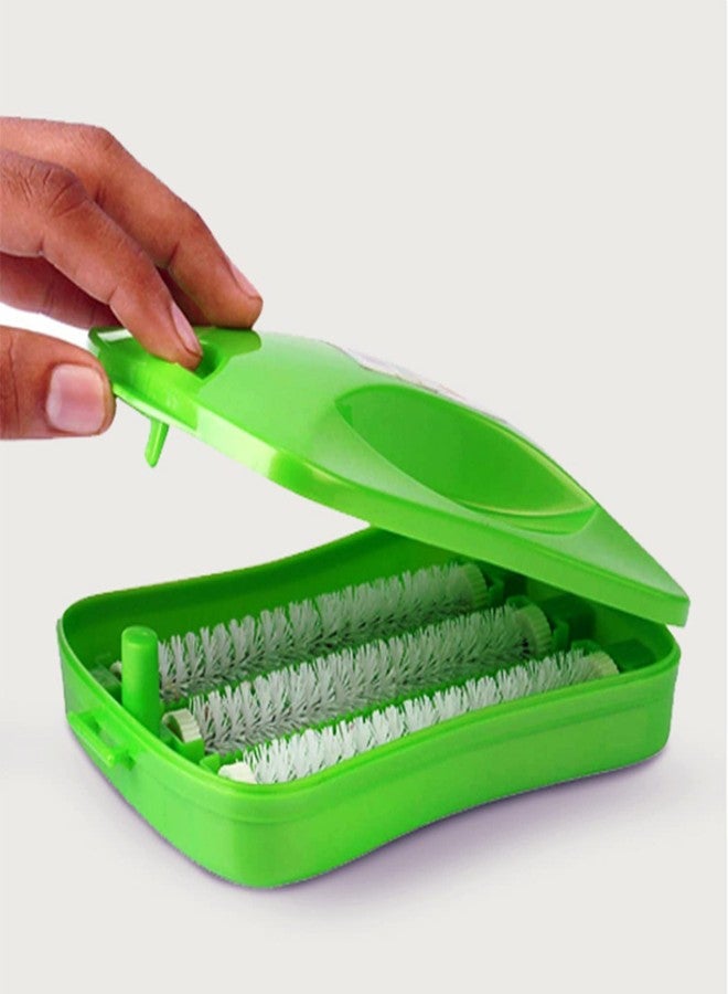 ATCAN Cleaning Brush with Dust Crumb Collector Atcan 2 PCs Handheld Carpet Cleaner Brushes for Home Easy Cleaning Household Tools for Car Seat, Bed Sheet Table Linen Sofa Cleaner Brush Multicolor 2 Pcs - Image 3